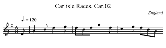 Carlisle Races. Car.02 - staff notation