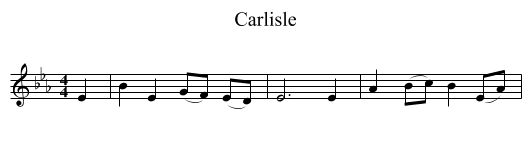 Carlisle - staff notation