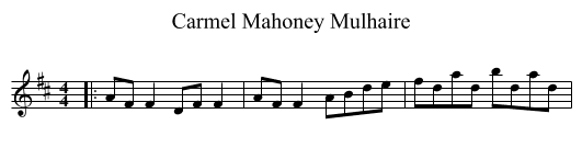 Carmel Mahoney Mulhaire - staff notation