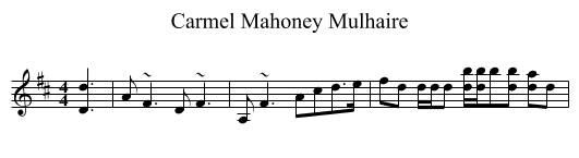 Carmel Mahoney Mulhaire - staff notation