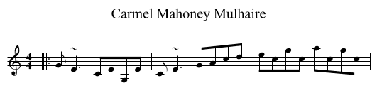 Carmel Mahoney Mulhaire - staff notation
