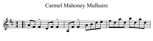Carmel Mahoney Mulhaire - staff notation