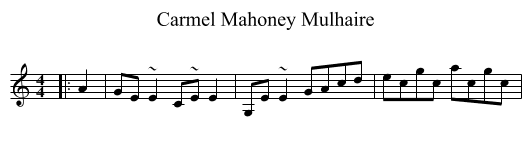 Carmel Mahoney Mulhaire - staff notation