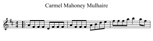 Carmel Mahoney Mulhaire - staff notation