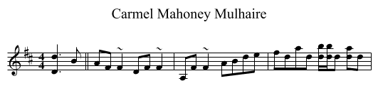 Carmel Mahoney Mulhaire - staff notation