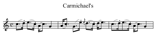 Carmichael's - staff notation
