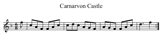 Carnarvon Castle - staff notation