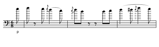 Carnaval de Venise - staff notation