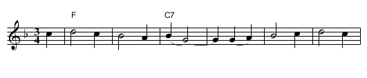 Carnevale di Venezia - staff notation