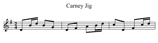 Carney Jig - staff notation