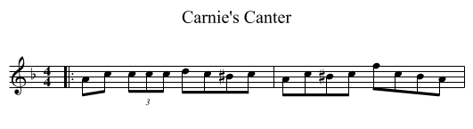 Carnie's Canter - staff notation