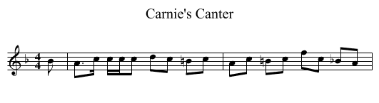 Carnie's Canter - staff notation