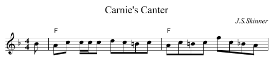 Carnie's Canter - staff notation
