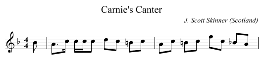 Carnie's Canter - staff notation