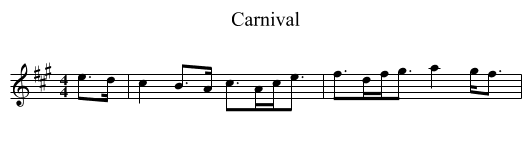 Carnival - staff notation