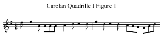 Carolan Quadrille I Figure 1 - staff notation