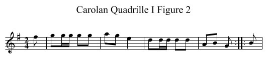 Carolan Quadrille I Figure 2 - staff notation