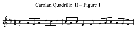 Carolan Quadrille  II – Figure 1 - staff notation
