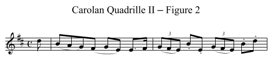 Carolan Quadrille II – Figure 2 - staff notation