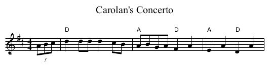 Carolan's Concerto - staff notation