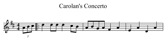 Carolan's Concerto - staff notation