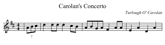 Carolan's Concerto - staff notation