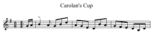 Carolan's Cup - staff notation
