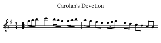Carolan's Devotion - staff notation