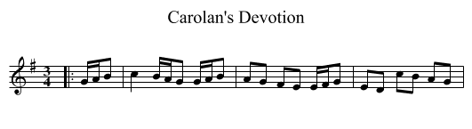 Carolan's Devotion - staff notation