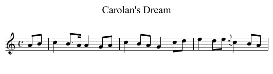Carolan's Dream - staff notation