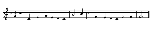 Caroline of Edinburgh Town - staff notation