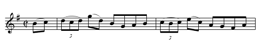 Caroline O'Neill's Hornpipe   1780 - staff notation