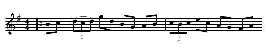 Caroline O'Neill's Hornpipe - staff notation
