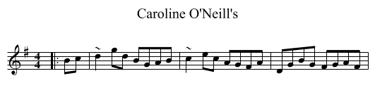 Caroline O'Neill's - staff notation