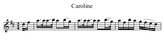 Caroline - staff notation