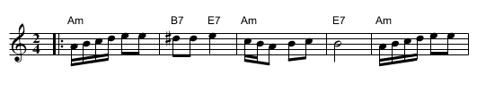 Carpathian Tune (Am) - staff notation
