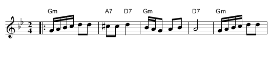Carpathian Tune (Gm) - staff notation