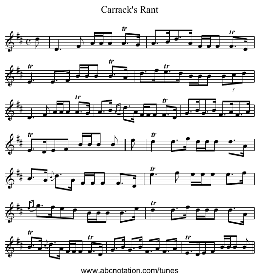Carrack's Rant - staff notation