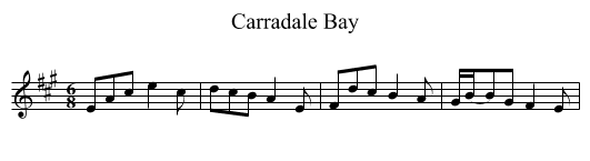 Carradale Bay - staff notation