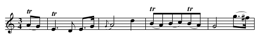 Carrallan's Lament - staff notation