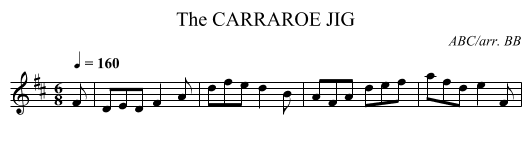 CARRAROE JIG, The - staff notation