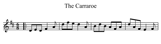 Carraroe, The  - staff notation