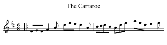 Carraroe, The  - staff notation