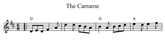 Carraroe, The  - staff notation