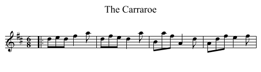 Carraroe, The  - staff notation