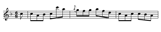 Carrick Fergus - staff notation