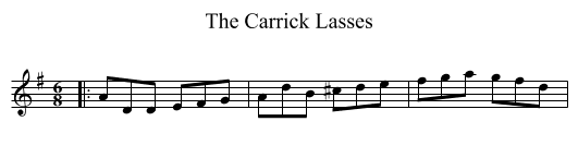 Carrick Lasses, The  - staff notation