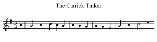 Carrick Tinker, The  - staff notation