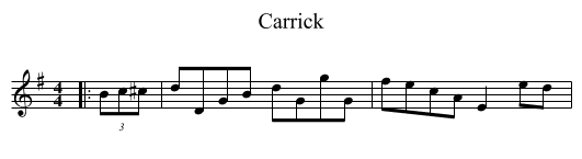 Carrick - staff notation