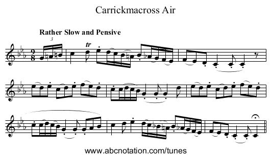 Carrickmacross Air - staff notation